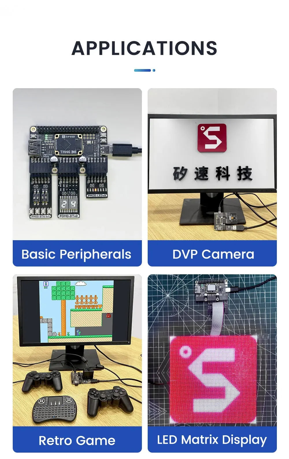Sipeed Tang Primer 25K SoM/Dock Board GOWIN GW5A RISCV FPGA Development Board PMOD SDRAM