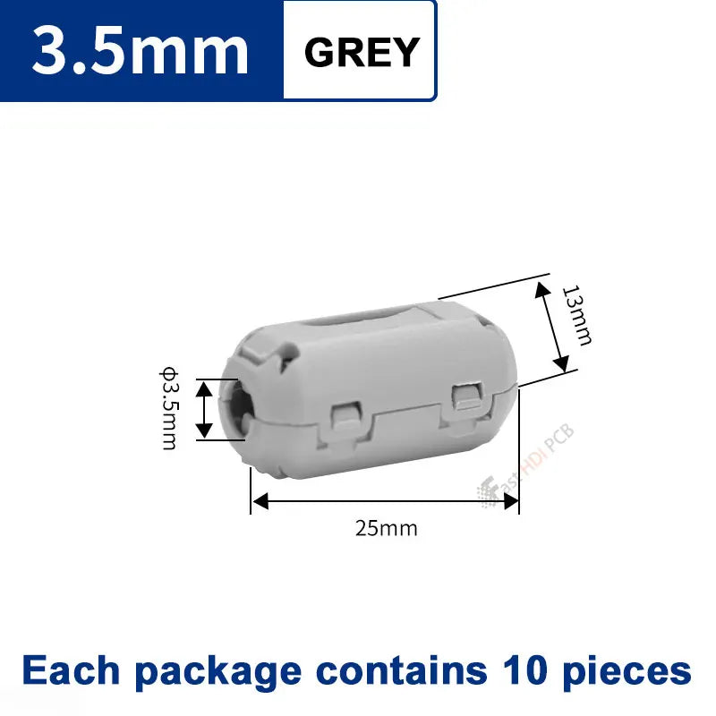 Snap-On EMI Filter Ferrite Bead Clamp-On Nickel-Zinc Ferrite Core for HDMI USB AV Cables, Inner Diameter 5-13mm Black Gray
