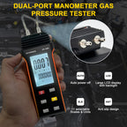 HoldPeak 189B Digital Manometer 11 Units Differential Pressure Gauge MAX/MIN/AVG Backlight for HVAC System