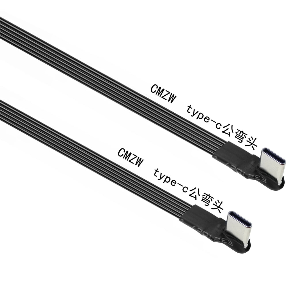 5CM 10CM 30CM USB 2.0 Type-C Flat Cable Extension FPC Cable USB 2.0 USB-C 90° Up/Down Angled Plug 5CM-1M