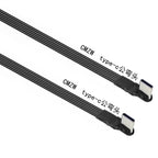5CM 10CM 30CM USB 2.0 Type-C Flat Cable Extension FPC Cable USB 2.0 USB-C 90° Up/Down Angled Plug 5CM-1M