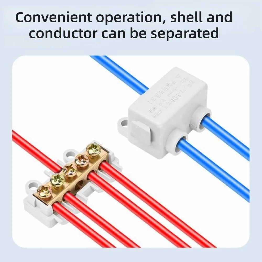 New Conductor Brass High Power Splitter Large Current Universal Quick Terminal Block Terminal Blocks Electrical