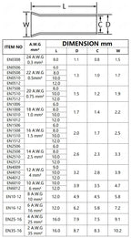 500-2000PCS Cord End Terminals Pure Copper Tubular Crimp Terminal EN0308 7508 1508 2508 4009 6012 Non Insulated Wire Connectors