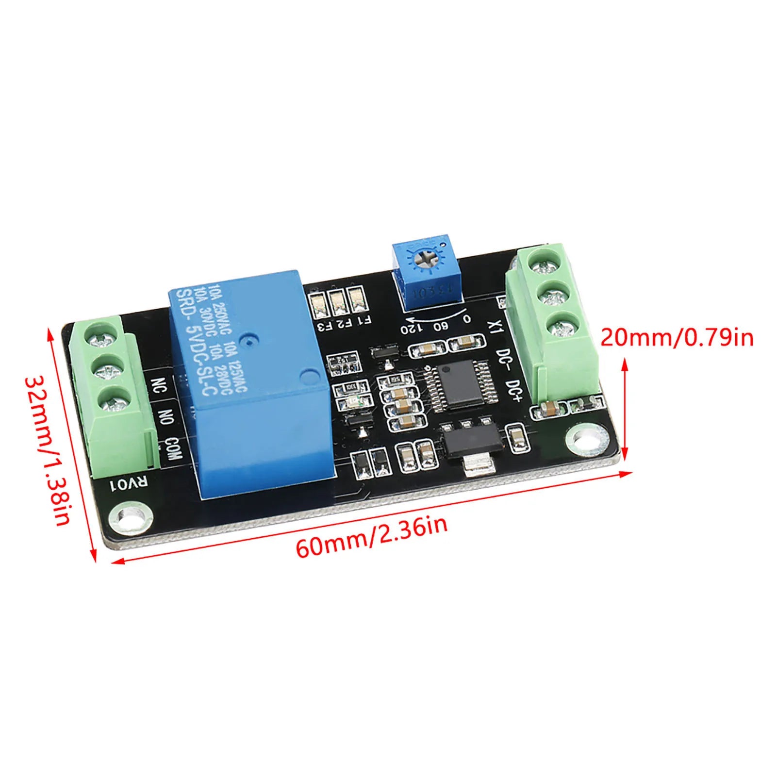 Delay Timer Relay Self locking Delay On Off Time Switch Super 555 Timer DC 5V/12V/24V
