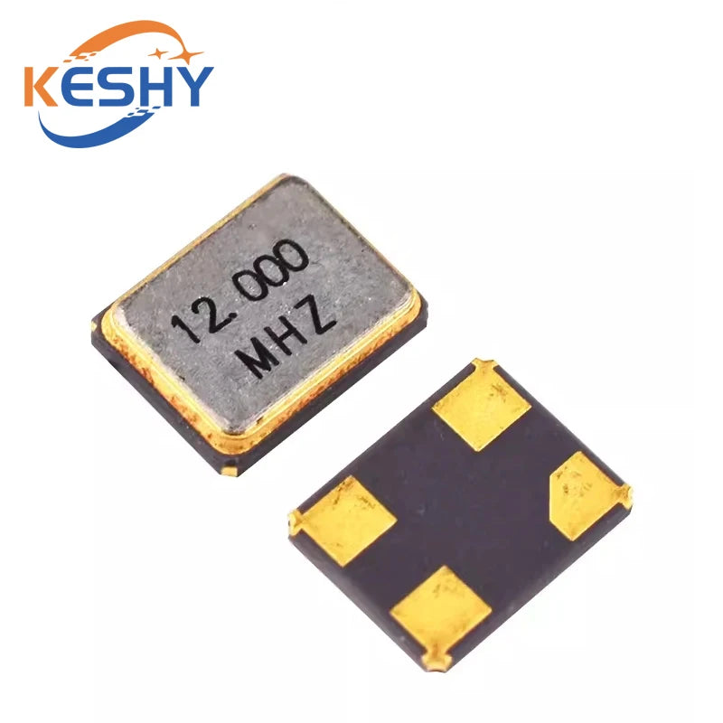 5PCS 3225 Passive SMD Quartz Resonator Crystal Oscillator Metal SMD 4pin 8MHZ 10MHZ 12MHZ 16MHZ 20MHZ 24MHZ 25MHZ 27M 32M 40M