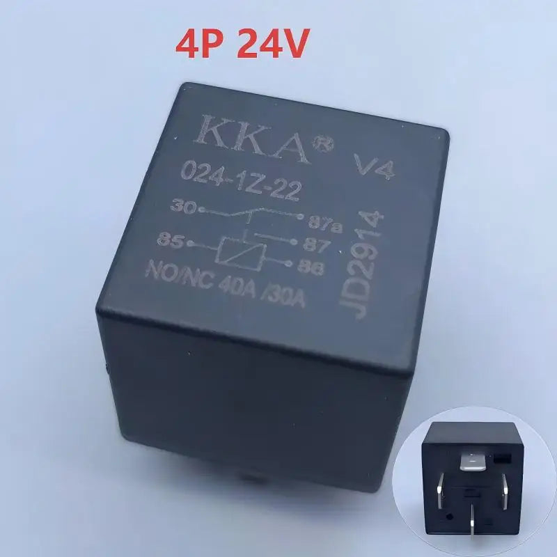 Automotive Relay 12V 24V 4PIN 5Pin 40A Car Relay with Black Red Copper Terminal Auto Relay Socket SPDT Harness Cable
