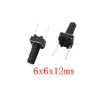 50Pcs 6x6mm Tactile Tact Micro Mini Push Button Switch PCB Panel Momentary Self-reset DIP 2 Pin Tact Switch 6x6x4.3/5/6/7/8/9mm