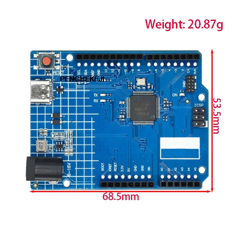 The improved version of UNO R4 development board is compatible with WIFI/MINIMA motherboard microcontroller programming learning