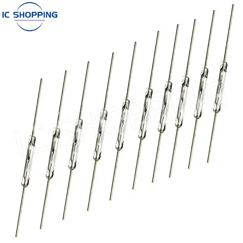 100pcs Reed Switch Magnetic Switch Normally Open Normally Closed NO NC Magnetic Conversion Sensor Induction Switch 4*28MM 1.8*10