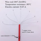 PHB2.0 PHB 2.0MM Pitch Double Row With Lock Catch Wire Cable Connector 2x2P/3P/4P/5P/6P 20cm 26AWG Male and Female Plug Socket