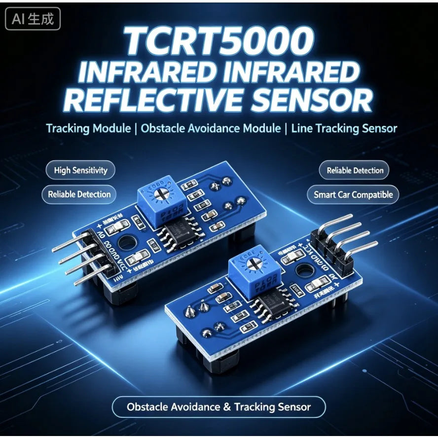 (5-10piece)  TCRT5000 Infrared Reflection Sensor Module Smart Car Line Tracking Obstacle Avoidance IR Module