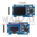 0.96 inch 1.3 inch OLED display screen combined with EC11 rotary encoder module 3.3-5V IIC interface