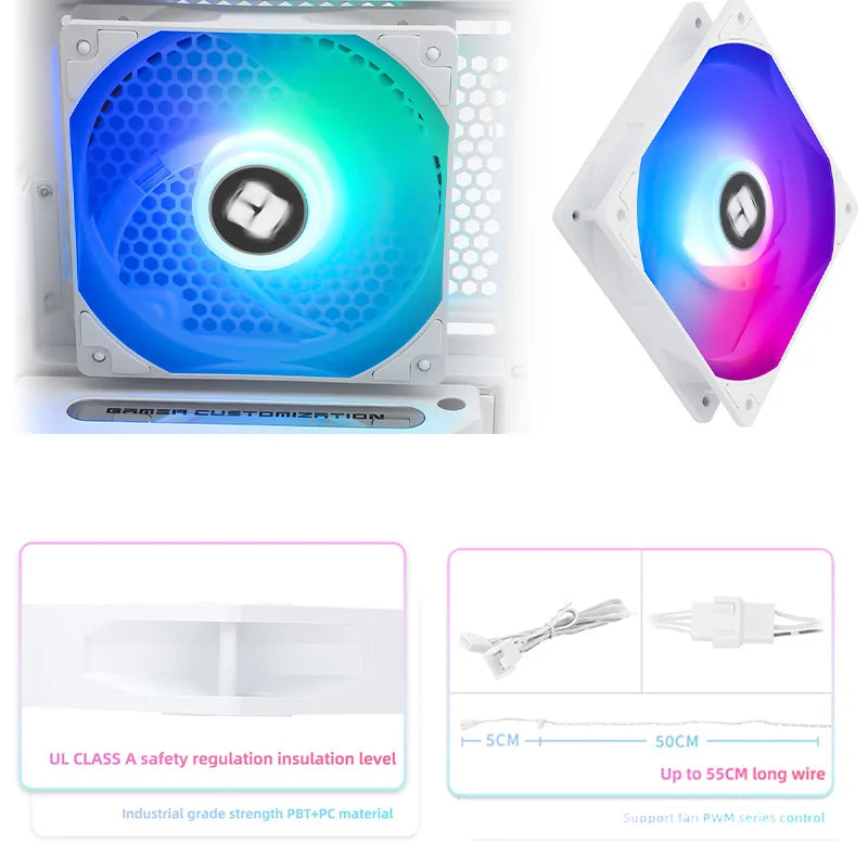 Thermalright TL-C12C PC Cooling Fan 120mm 5V 3PIN ARGB Computer Case Fan 4pin PWM 1550RPM Adjustable Speed 12cm CPU Cooler Fan