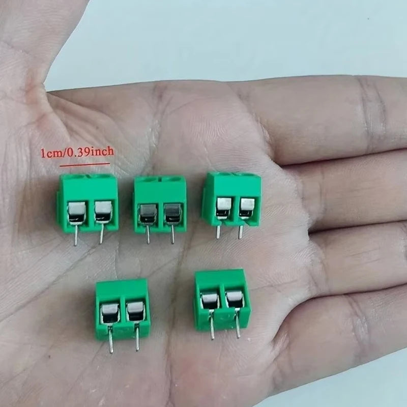 50PCS PCB Terminal Block Connector Pitch 5.0mm KF301 Straight Pin 2P 3P Screw PCB Terminal Blocks Connector Assortment Kit