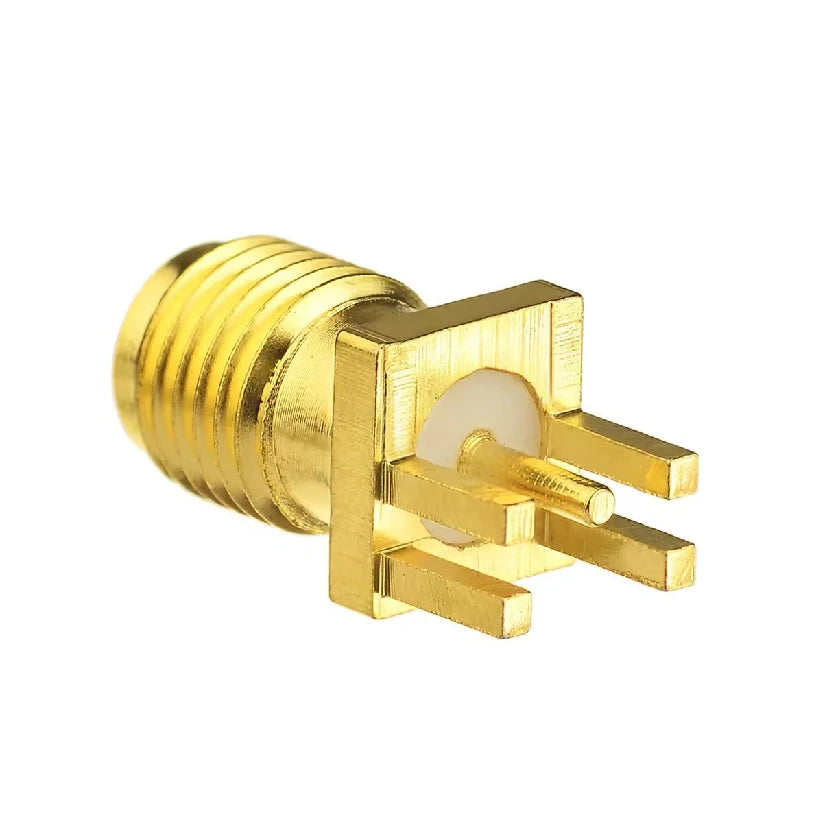 1.2mm Spacing Edge PCB Straight Right Angle Mount RF Copper Connector RPSMA-KE SMA-KE
