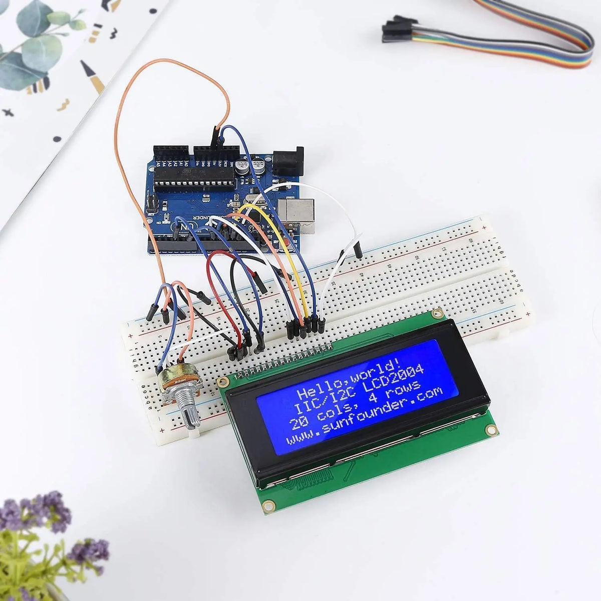 2004 LCD Screen Display Module 2004A 20x4 White Character Blue Backlight DC 5V