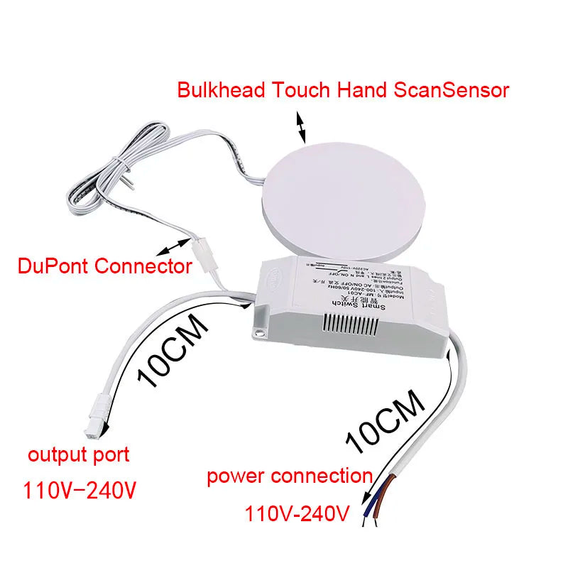 110V 220V Penetrating Wooden Panel Touch Hand Scan Sensing Switch Relay Office Desk Touch Hand Scan Integrated Sensor