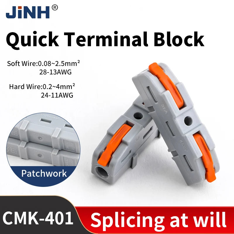 10/20/50pcs Universal Lever Wire Connector Electrical Compact Splicing 1 to 1 Inline Assemblable Terminals Quick Connection
