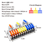 Wire Connectors KV-223-2 Terminal Block Push-in Quick Connector Docking Wiring Connector Electrical Plug-in Fast Cable Connector