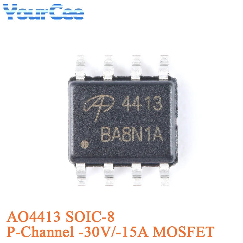 20pcs/5pcs AO4407A SOIC-8 4407A P-channel -30V/-12A SMD MOSFET Field Effect Transistor Chip AO4405AO4411 AO4413 AO4421 AO4435