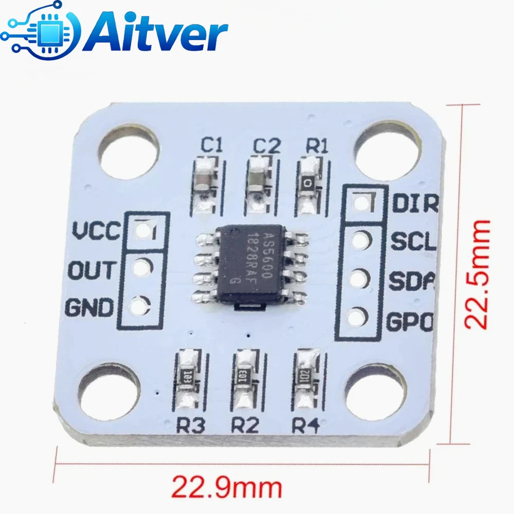 AS5600 Magnetic Encoder 12-bit 3.3V High Precision Angle Measurement Sensor Module for Arduino Magnetic Induction