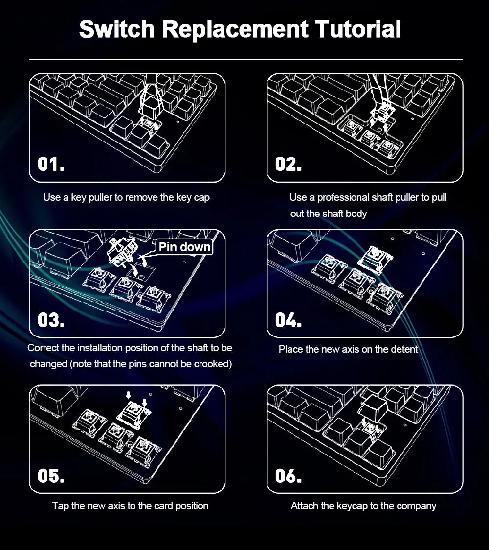 REDRAGON SMD RGB MX Low Profile 5.5 switch 3Pin Clicky Linear Tactile silent Mechanical keyboard red black blue brown Switche