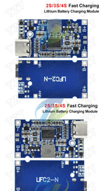 Type-C USB 2S 3S 4S BMS 4.5V-15V 18W 2A Lithium Battery Charging Module Support QC Fast Charge With Temperature Protection