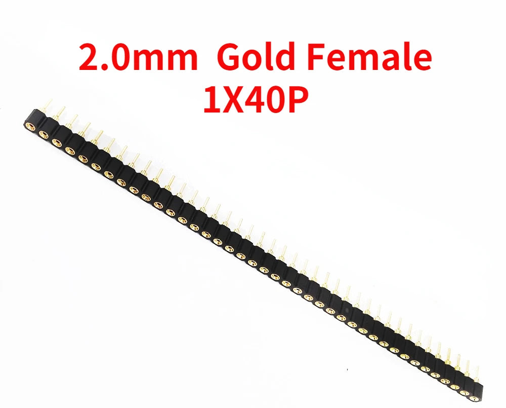 10pcs 2.0mm/2.54mm Pitch 1/2x40Pin Single/Double RowCrystal IC Socket Hole Round Male Female Pin Header Connector