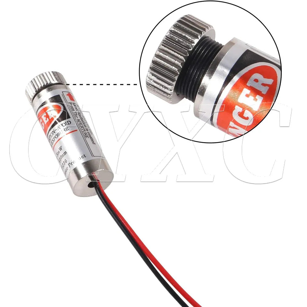 650nm 5mW Red Point / Line / Cross Laser Module Head Glass Lens Focusable Focus Adjustable Laser Diode Head Industrial Class