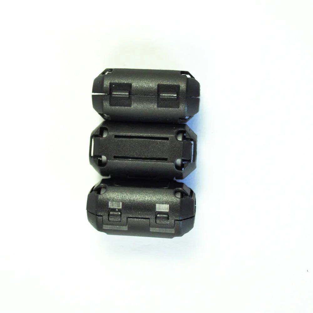 10 Pcs Movable 7mm Inner Diameter Black Ferrite Core Ring Cable Clip