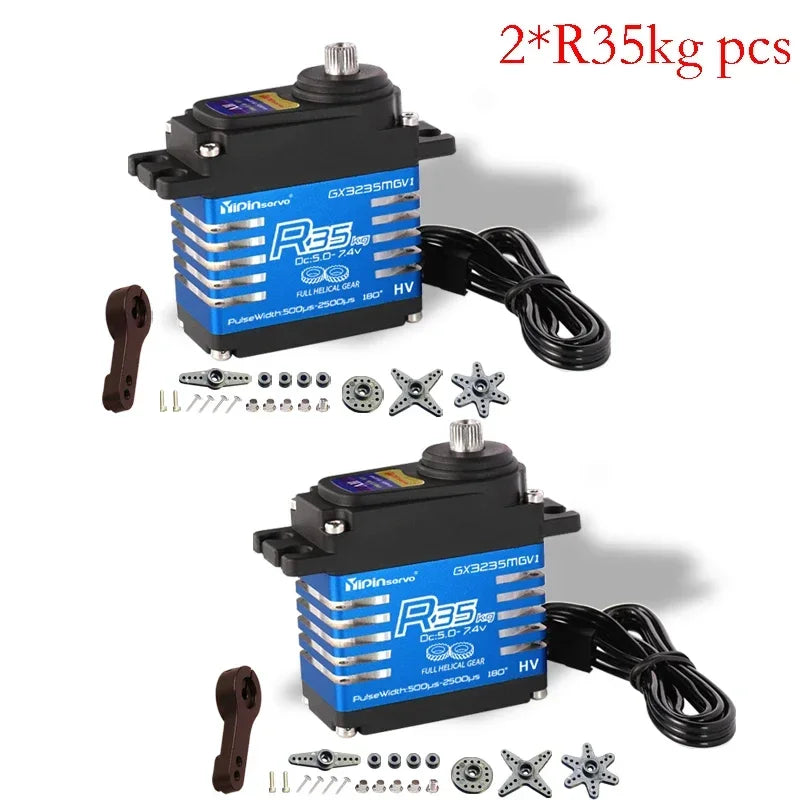 Waterproof IP68 Motor 35KG All Steel Helical Gear Digital Servo For RC Accessories 1/8 1/10 Remote Control Toy Car Robot Crawler