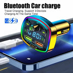 Car Charger Bluetooth 5.0 FM Transmitter Receiver Dual USB Car MP3 Player Adapter Auto Stereo Radio Handsfree Wireless Car Kit