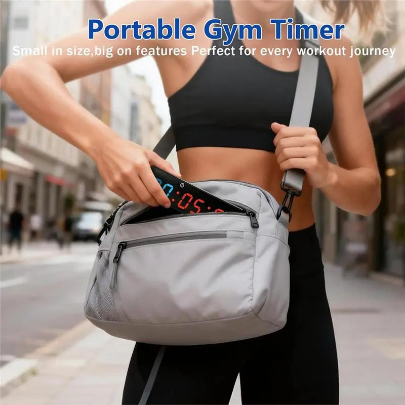 TFORU-Small Gym Timer Clock Rechargeable With Powerful Magnet Digital Fitness Clock With Countdown Countup Tabatas EMOM FGB