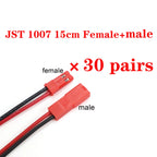 10Pairs JST Plug Connector 2 Pin Male Female With Wire Cable 20AWG 15cm DIY for RC Toy Battery LED Lamp Strip Drone Adapter