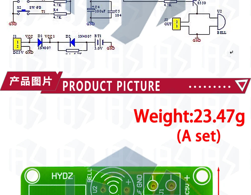 ‌AT89C2051-24PU 8051 Microcontroller LED Clock Kit – 4-Digit 7-Segment DIY Soldering Project with DS1307 RTC (I²C) | Alarm/Timer