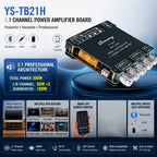 2.1CH Bluetooth Amplifier Board 200W Class D 50W*2+100W Subwoofer Bass Treble USB APP MIC KTV DC12-24V HiFi DIY Speaker