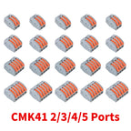 10/20Pcs Quick Push in Lever Wire Connector Splicing Compact Terminal 2 3 4 5 Ports Fast and Stable Connection Easy Installation