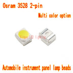 50PCS  3528 2pin White Red Yellow Green Blue Highlight 1210 Automobile Instrument Panel Meter LED Lamp Beads