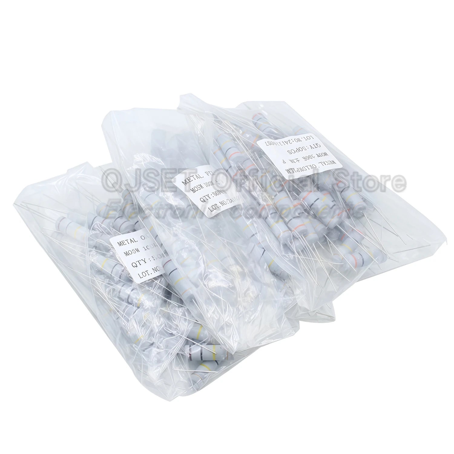 50Pcs 5W Carbon Film 4Color Ring Resistors 5% 5W 10R 20R 47 100 470 Ohm 1K 4.7K 10K 47K 100k 200k 470k Ohms Oxide Film Resistors