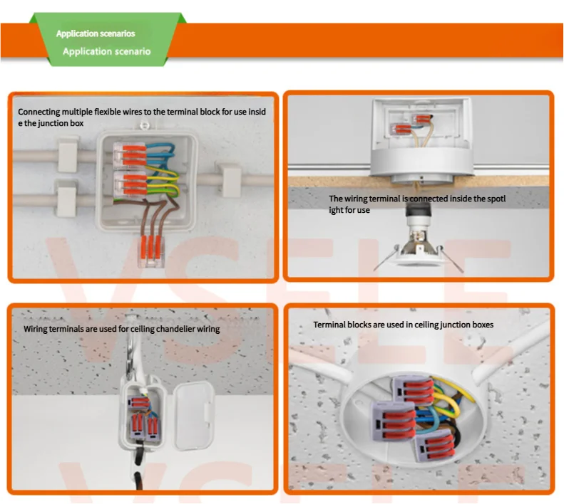 Electrical Wire Connector Set 48/62PCS 2/3/4/5/8 Port Lever Quick Splice Wire Connectors 32A 250V AWG28-12 0.08-4mm2 Storage Box