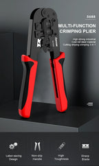 AMPCOM Crimping Tool RJ45 and RJ12, RJ11 Crimper Cutter Stripper Network Cable CrimpTool for 4P 6P 8P RJ-11/RJ-12 RJ-45