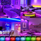 LED Strip Lights RGB 5050 LED Strips Bluetooth APP Control Color Changing DC 12V 30LEDS/M Per Meter For Bedroom Room Kitchen Bar