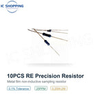 10PCS RE Precision Metal Film Non-Inductive Resistor 0.1% 25PPM 0.25W 0.5W 1W 2W Sampling Resistor