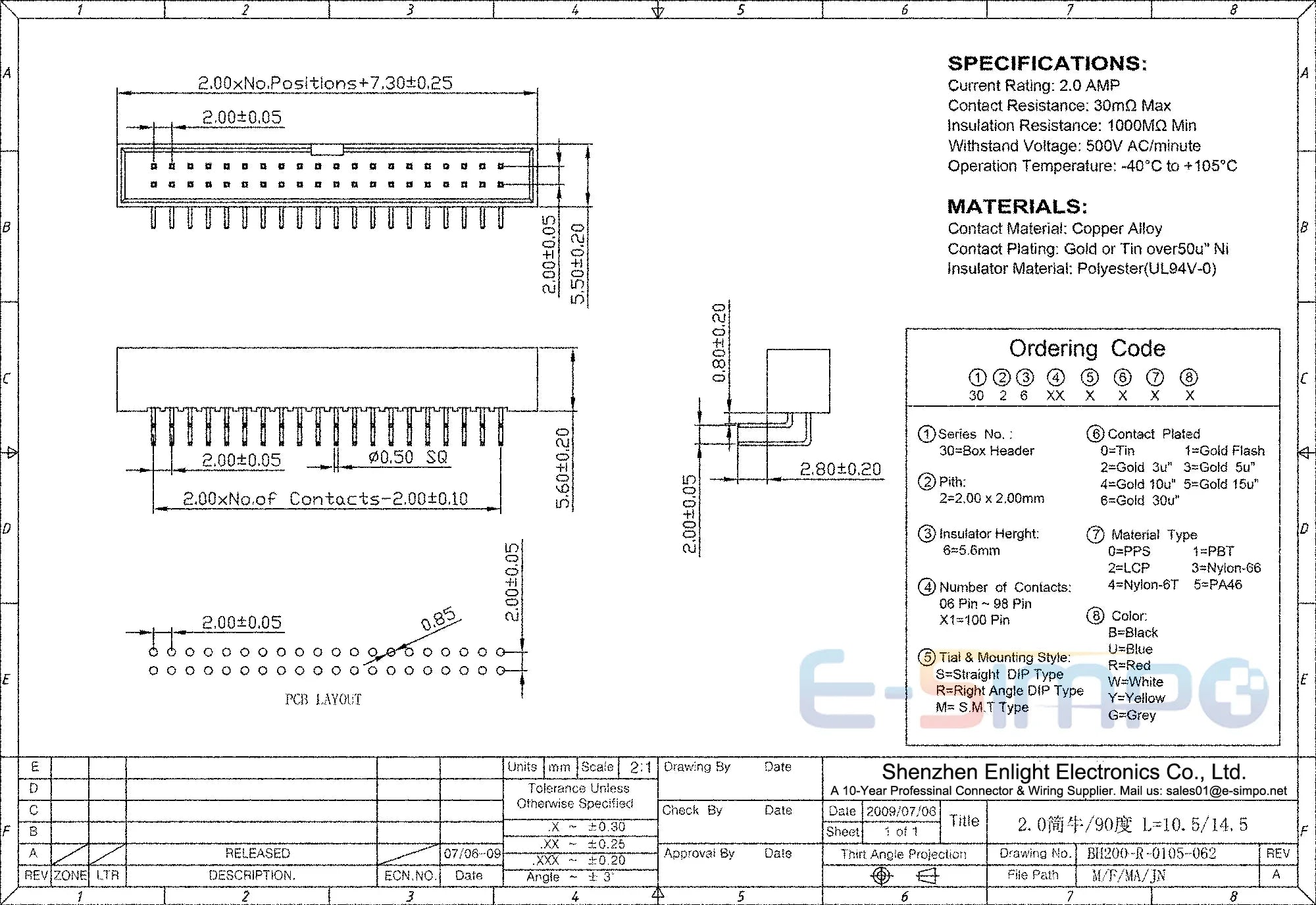 10pcs DC3 2.54mm DIP RA Right Angle SMT Double Row 6P 10P 20P 26P 34P 40P ISP Male Pin IDC JTAG Socket Box Header
