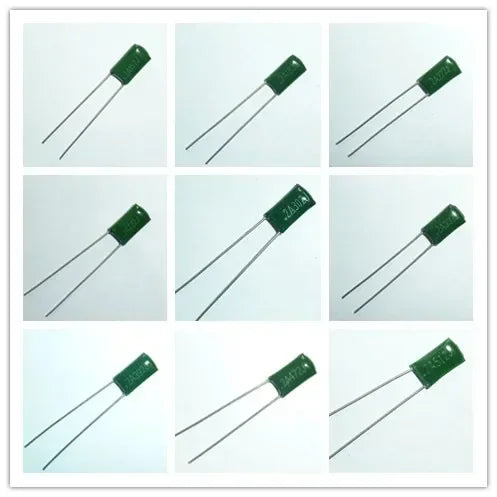 100pcs Mylar Film Capacitor 100V 2A 220pF~0.47uF 5% (2A221J~2A474J) Polyester Film capacitor