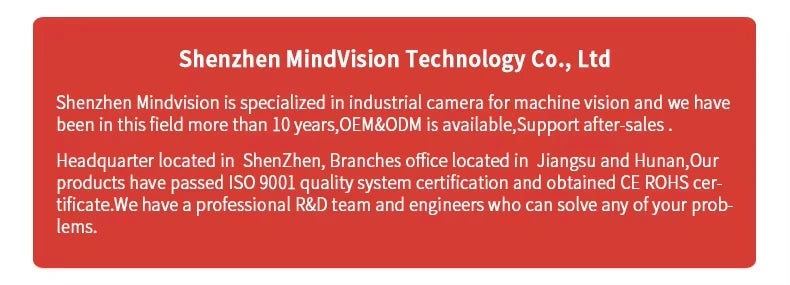 MindVision High Speed Industrial Camera USB3.0 790fps Vision Inspection CMOS Global Shutter Support SDK