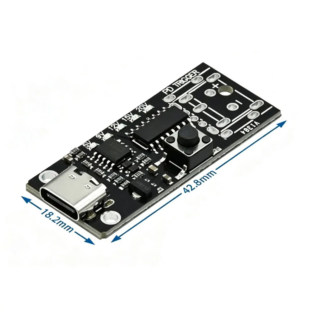 100W 5A USB-C Fast Charge Trigger Board Module PD/QC Decoy Board Fast Charge USB Type-c PD 2.0 3.0 Boost Power Module