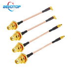 10PCS/LOT Waterproof SMA to MMCX Cable SMA /RP-SMA Female to MMCX Male Straight/ Right Angle 90° RG316 Pigtail RF Coaxial Jumper