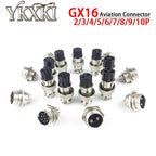 2-5PCS GX16 2P 3P 4P 5P 6P 7P 8P 9P 10Pin Male/Female Docking Aviator Aviation Plug Rear Nut Socket Connector