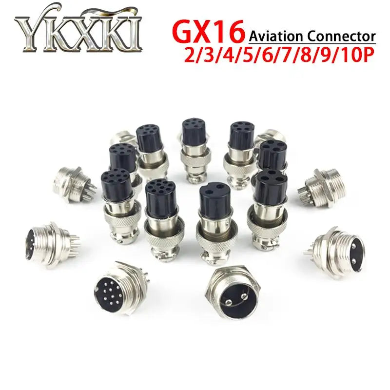 2-5PCS GX16 2P 3P 4P 5P 6P 7P 8P 9P 10Pin Male/Female Docking Aviator Aviation Plug Rear Nut Socket Connector